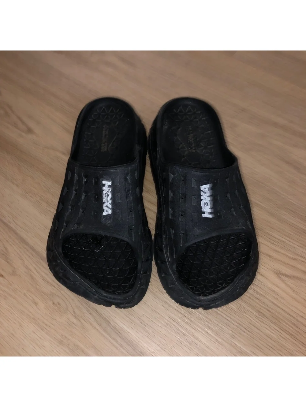 HOKA ONE ONE ORA RECOVERY SLIDES SANDALS BLACK MENS SIZE 9 WOMENS 11 SLIP ON
